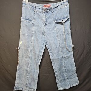 Solo Jeans With Chains Womens Widelegs Vintage Y2k Look Size 14